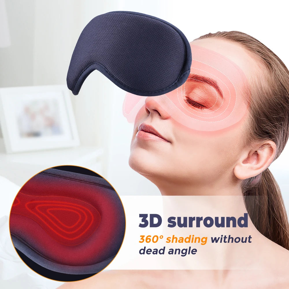 Wireless Heating & Vibrating Eye Massaging Eye Mask to Relieve Eye Strain, Dark Circles, Dry Eyes & Fatigue while sleeping