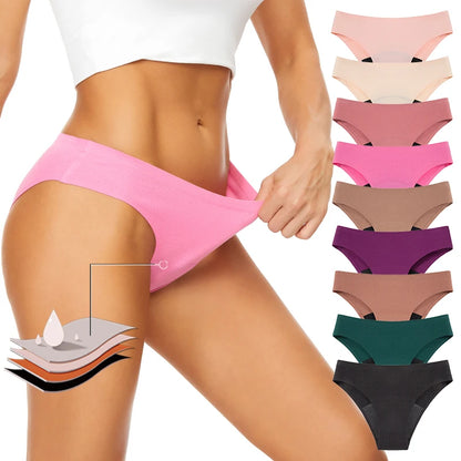 New Style Women Bikini Leakproof Lingerie / Menstrual Underwear / Period Panty -  4 Layers, Fast Absorbent Seamless Women's Mid-Rise Hipster Swimsuit Bottom - 1 piece