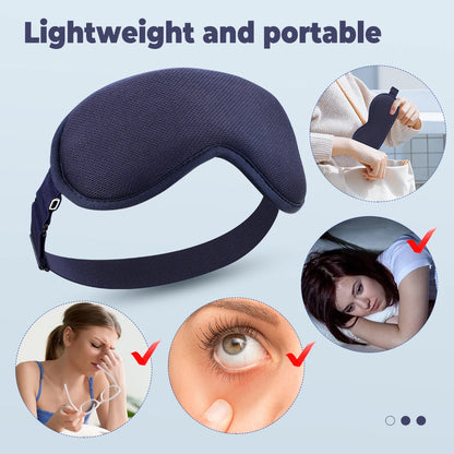 Wireless Heating & Vibrating Eye Massaging Eye Mask to Relieve Eye Strain, Dark Circles, Dry Eyes & Fatigue while sleeping