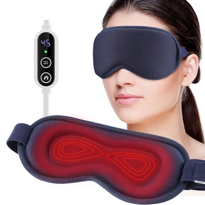 Wireless Heating & Vibrating Eye Massaging Eye Mask to Relieve Eye Strain, Dark Circles, Dry Eyes & Fatigue while sleeping