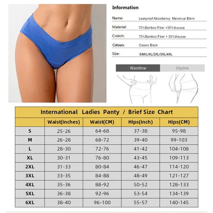 Leakproof Lingerie / Menstrual Underwear / Period Panty  - 4 layers for Heavy Absorbency - 1 piece