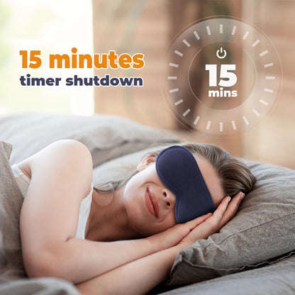 Wireless Heating & Vibrating Eye Massaging Eye Mask to Relieve Eye Strain, Dark Circles, Dry Eyes & Fatigue while sleeping