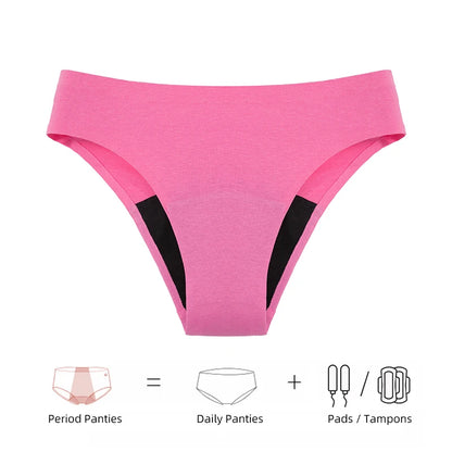 New Style Women Bikini Leakproof Lingerie / Menstrual Underwear / Period Panty -  4 Layers, Fast Absorbent Seamless Women's Mid-Rise Hipster Swimsuit Bottom - 1 piece