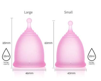 Feminine Hygiene Menstrual Period Moon Cup made of Medical Silicone  - 1 set