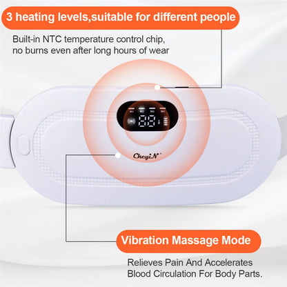 Warm Compress & Vibrating Pad to Ease Menstrual Pain in the Belly & Back