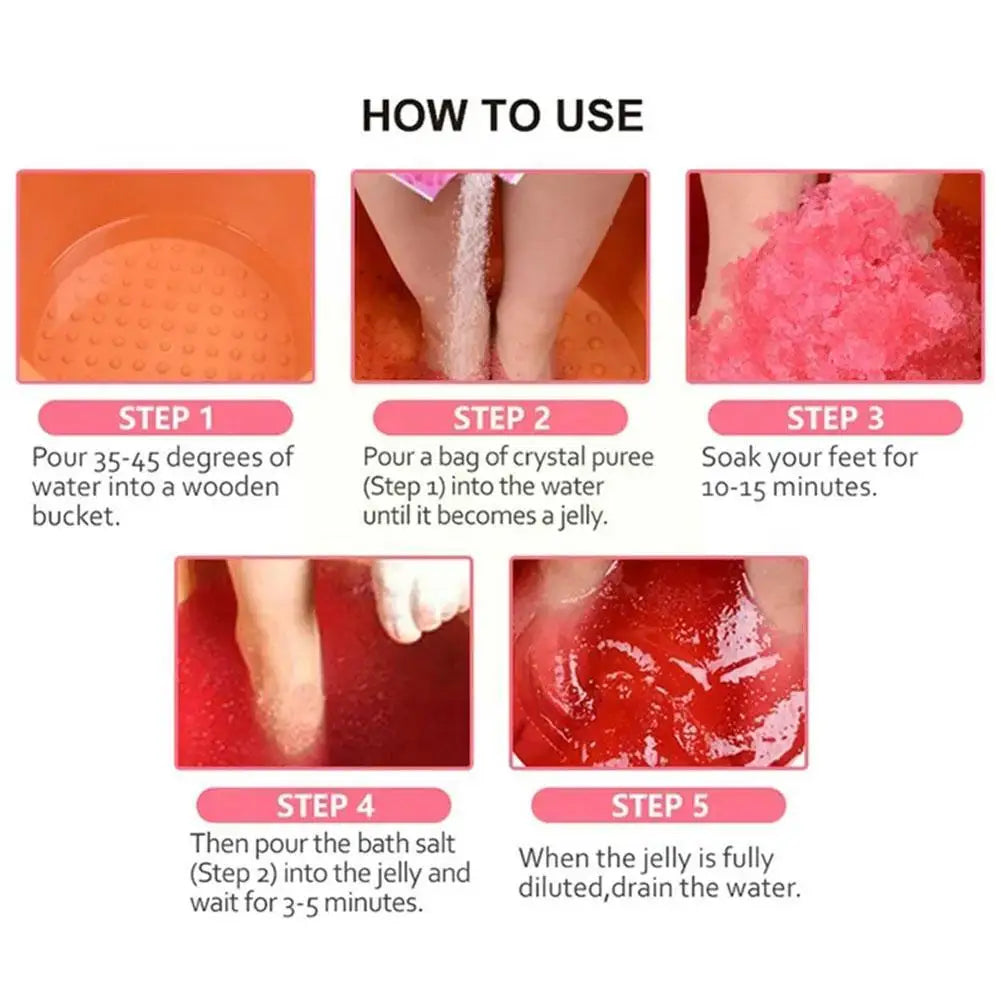 Rose Spa-Style Bubble Bath Powder for Foot Soak & Exfoliation 60g