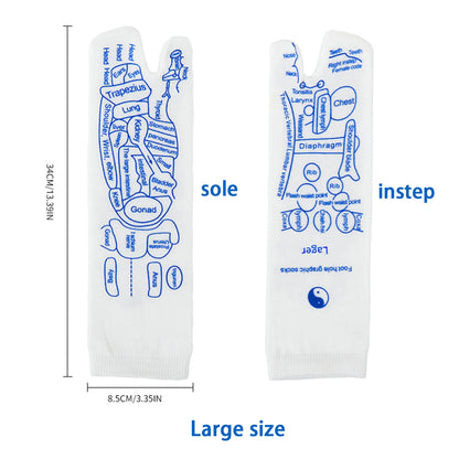 Reflexology Socks to guide Foot Massage - to relieve Tired Feet  &  help with Muscle Relaxation