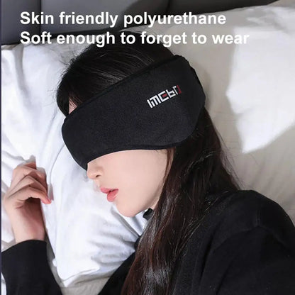 Plush Cosy Cotton Sleep Mask with Earmuff designed to block out light and sound in one